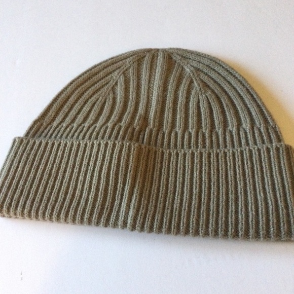 ALLSAINTS RIB MIX KNIT WOOL BLEND BEANIE IN KHAKI OS UNISEX ADULT NWT main image 5